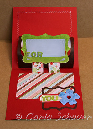 Sizzix blog hop 3d pop up gift card holder
